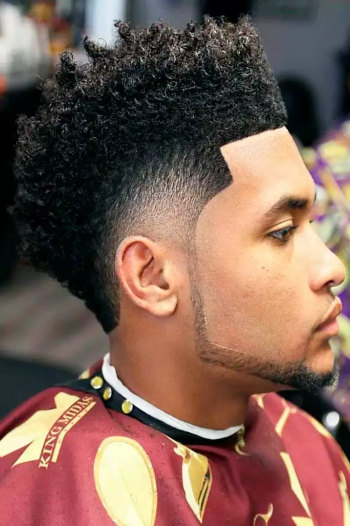 Temp Fade Haircut Black Men