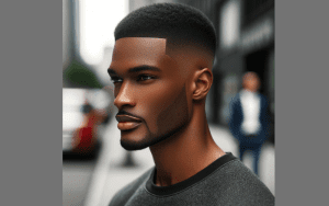 low taper fade for black man