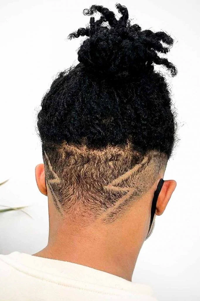 Low Fade Taper Man Bun 