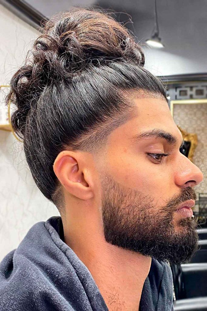 Low Fade Taper Man Bun 