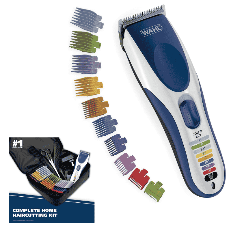 Wahl Color Pro Cordless Rechargeable Hair Clipper & Trimmer – Easy Color-Coded Guide Combs - for Men, Women, & Children – Model 9649P