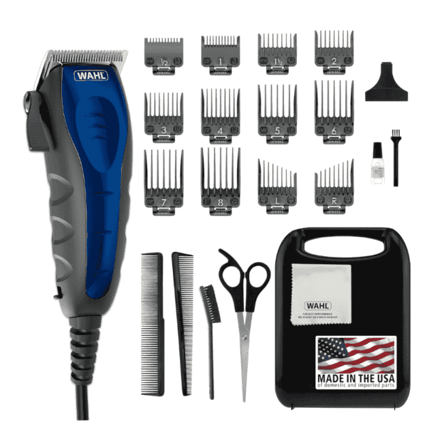 Wahl USA Quiet Cut Compact Corded Clipper Personal Haircutting Kit with Adjustable Taper Lever