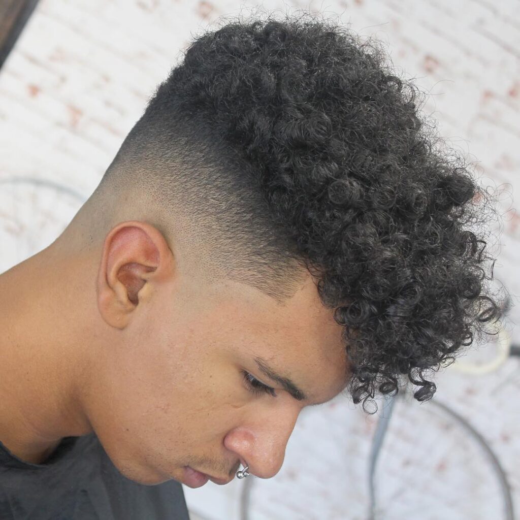 Curly Taper Fade