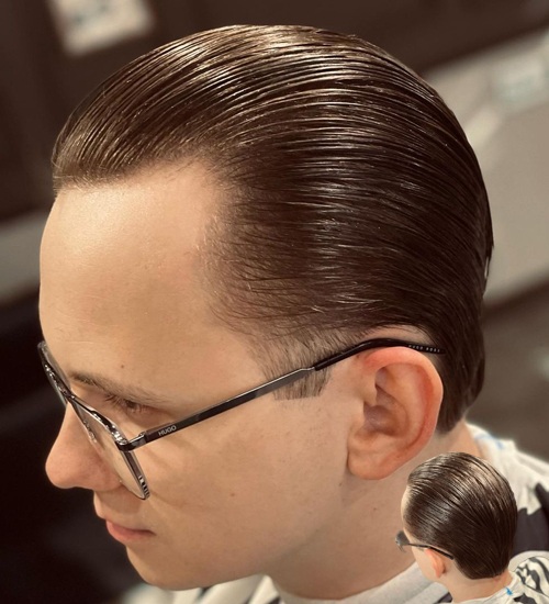 Brushed Back Hairstyles for Men with Thin Hair