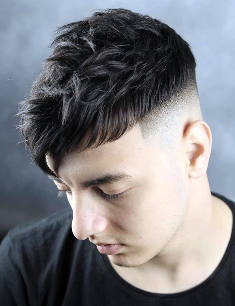 Textured Crop Fade with Fringe