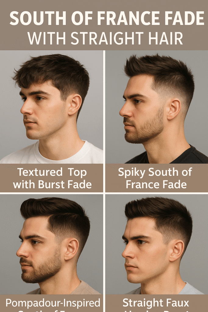 South of France Fade with Straight Hair