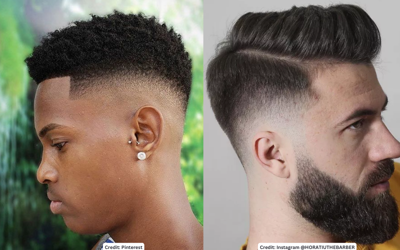 Skin Fade with Natural Part